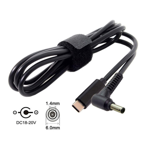 chenyang USB C to DC 6.0x1.4mm Power PD 65W Charge Cable for Laptop