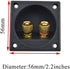HAHIYO 56mm Diameter Square Speaker Box Terminal Cup, 2 PCS Black for Subwoofer Tower Speakers
