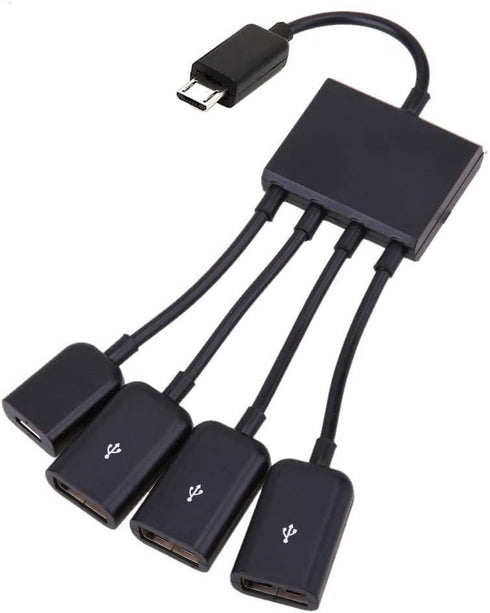 cablecc 3 S5 i9600 Note3 N9000 Micro USB Host OTG Port Hub Adapter Cable with Power for Galaxy Cell Phone & Tablet