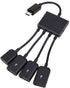 cablecc 3 S5 i9600 Note3 N9000 Micro USB Host OTG Port Hub Adapter Cable with Power for Galaxy Cell Phone & Tablet