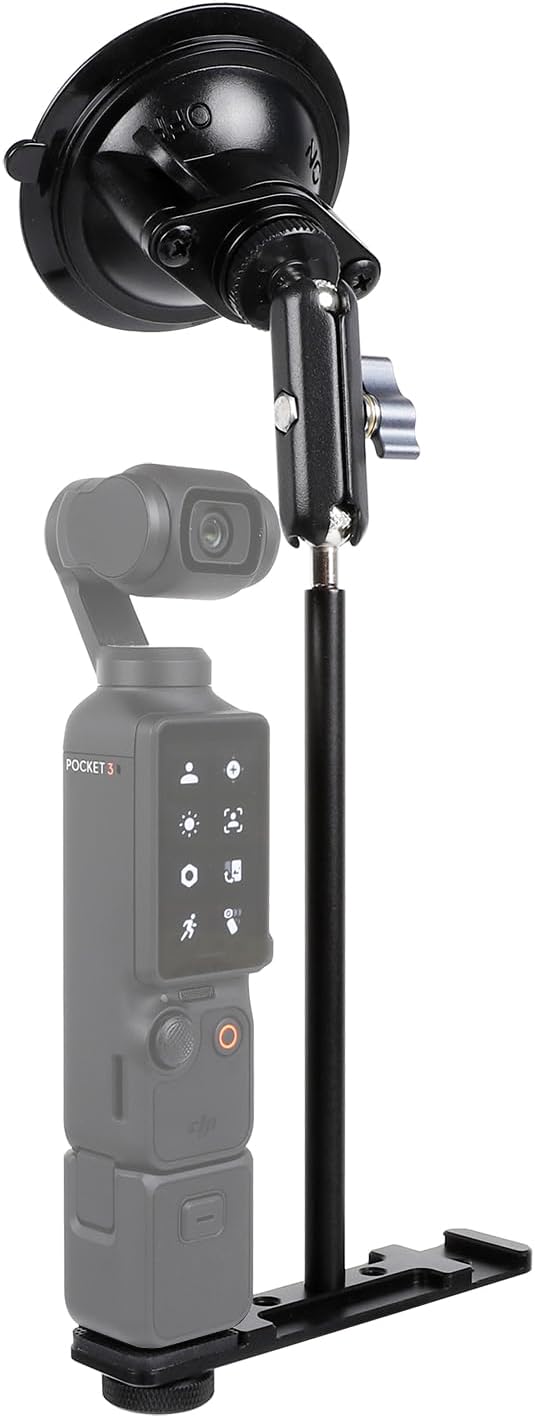 Suction Cup Mount for DJI Osmo Pocket 3 - Car Windshield Window Vehicle Holder