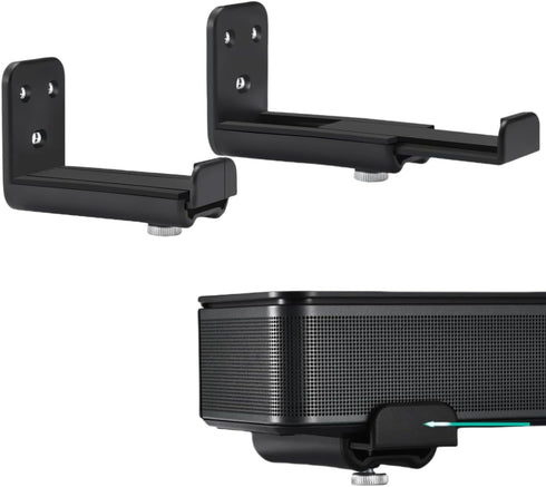 MegaDive Speaker Wall Mount BracketCompatible with Samsung Soundbar&Bose Soundbar .etc Various Brands ModelsHold