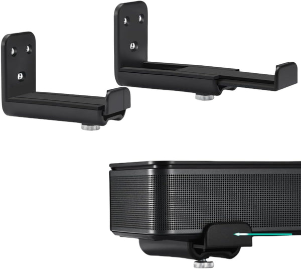 MegaDive Speaker Wall Mount BracketCompatible with Samsung Soundbar&Bose Soundbar .etc Various Brands ModelsHold