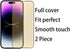 2 PCS Anti-Blue Tempered Glass Mirror Screen Protector for iPhone 14 Pro Max, 6.7 inch 9H Hardness Anti-scratch