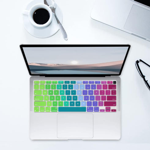 Silicone Keyboard Cover Skin for MacBook Air 13.3 inch A2337 M1, Touch ID & Retina Display US Layout Ultra Thin