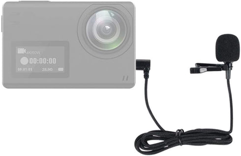 Yoidesu 1.5m Action Camera External Microphone, Plug and Play Portable Lavalier Lapel Microphone for SJCAM SJ6 SJ7 SJ360