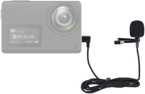 Yoidesu 1.5m Action Camera External Microphone, Plug and Play Portable Lavalier Lapel Microphone for SJCAM SJ6 SJ7 SJ360