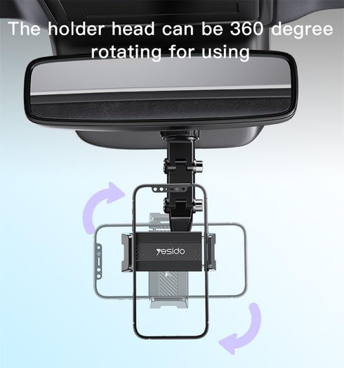 Phone Holder for Car, 360 Degree Rotable Mount, Anti Shake Grip, Compatible with All iPhone and Android Devices