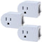 Fosmon Grounded Outlet Switch, ON/Off Switch, 3 Pack, 3 Prong Plug in Electrical Switch, Surge Protector, White
