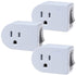 Fosmon Grounded Outlet Switch, ON/Off Switch, 3 Pack, 3 Prong Plug in Electrical Switch, Surge Protector, White