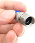 CKANDAY 10 Pack RG6 F Type Compression Connector + 10 Pcs Coaxial Cable Extender, Blue/Silver Female to Female Adapter