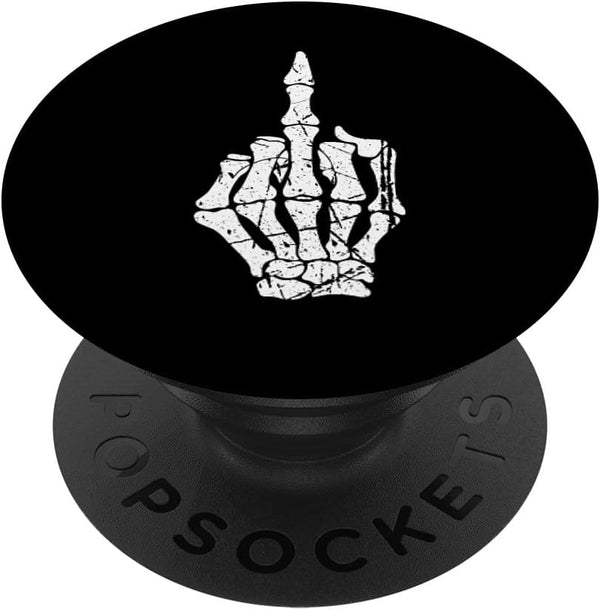 Skeleton Middle Finger PopSockets Standard PopGrip
