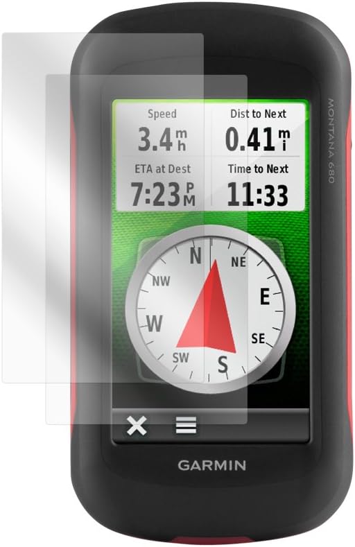 BoxWave Screen Protector for Garmin Montana 680, ClearTouch Crystal (2-Pack), HD Film Skin, Scratch Shield