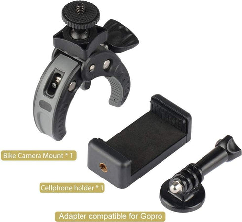 UTEBIT Bike Camera Mount with 1/4" Screw, Bicycle Camera Clamp for Bike, Motorcycle, Gopro, Electric Vehicles
