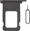 Black SIM Card Slot Replacement for iPhone 11, Single SIM Version Card Tray Holder Adapter with Waterproof Rubber Ring