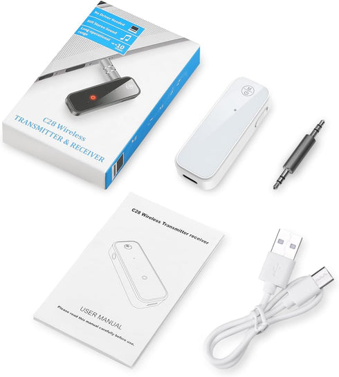 KeeKit Bluetooth 5.0 Receiver, AUX Bluetooth Adapter for Car and Home Stereo, Supports Hands-Free Calls for Headphones
