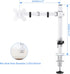suptek 1 13" 32" 15.75 inch 75x75mm 100x100mm,White (MD9421W) Single Monitor Arm Desk Mount Fully Adjustable Monitor