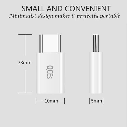 QCEs Micro USB to USB C Adapter, 8 Pack, Fast Charging Compatible with iPhone 16/15 Pro Plus, Samsung Galaxy