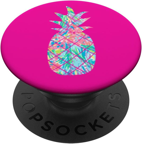 PopSockets Standard PopGrip Pineapple Design with Vibrant Paisley Colors: Swappable Grip for Phones & Tablets