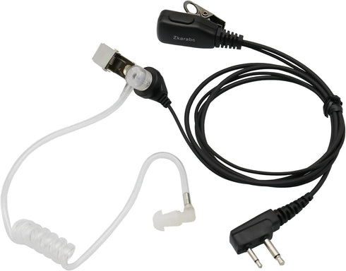 Walkie Talkies Earpiece with Mic 2 Pin Acoustic Tube Headset Compatible with Midland LXT600VP3 GXT1000VP4 LXT500VP3 GXT1050VP4 GXT1000XB GXT1030VP4 (2 Pack)