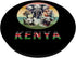 Kenya Big 5 Watercolor on Retro Sunset, PopSockets Standard PopGrip for Kenya Fans