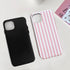 GLBYDLO 15, 2-Layer (Pink,15) Striped Case for iPhone Cute Phone Case, Aesthetic Pattern Design, Hybrid Shockproof