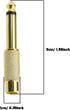 The Lord of the Tools 5PCS RCA to 1/4 Inch Adapter, Gold Plated RCA Female to 6.35mm Mono Male Plug