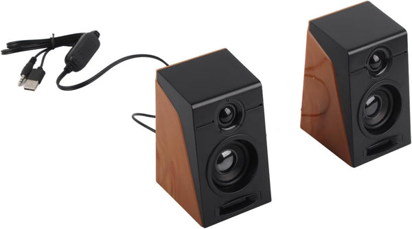 Zopsc Computer Speakers, 2pcs HiFi Deep Bass PC Stereo Speakers with Adjustable Volume for Desktop, Laptop