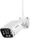 Outdoor Wi-Fi Bullet Security Camera, 1080P RTSP IP WiFi Surveillance, Night Vision, 2-Way Audio, Weatherproof (White)