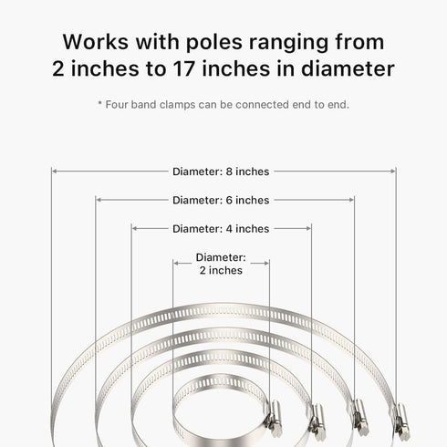 Holicfun No-Drill Outdoor Security Camera Pole Mount, Compatible with Ring, Blink, Eufy, Wyze, Arlo, Google Nest,