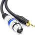Disino XLR to 3.5mm (1/8 inch) Stereo Microphone Cable, 5ft, for Camcorders, DSLR Cameras, Computer Recording Device