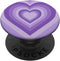 Purple Love Heart Groovy Coffee Latte Pattern Women Phone PopSockets Standard PopGrip