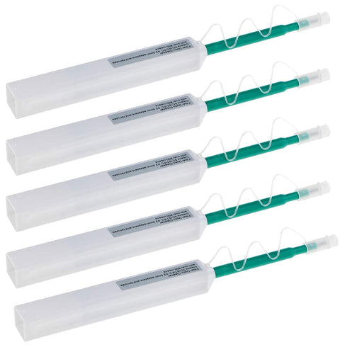 Fiber Optic Connector Cleaning Pen, 5PCS Fiber Optic Cleaner Pen for 2.5mm Ferrules SC, FC, ST, SC/APC, FC/APC, 800+