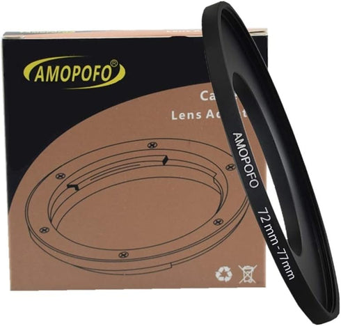 72mm to 77mm Camera Filters Ring, Compatible with All 72mm Camera Lenses or 77mm UV CPL Filter Accessory
