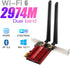 AX3000 WiFi 6 PCI-E WiFi Card AX200 Desktop WiFi Bluetooth 5.2 PCIe Wireless Network Adapter 3000Mbps 802.11AX AX200 Dual Band MU-MIMO for PC Windows 10/11