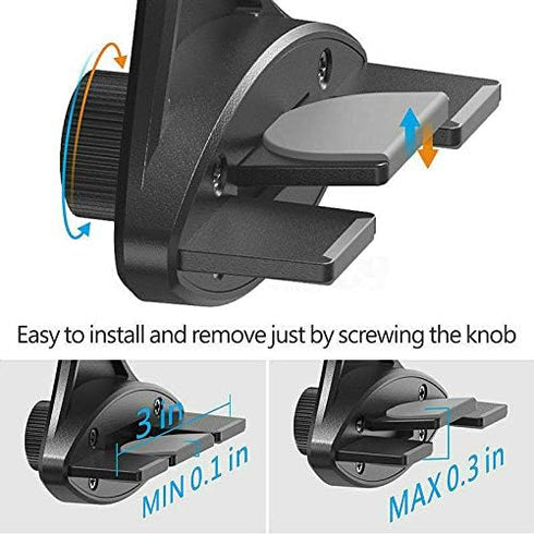 MACHSWON Universal 360° CD Slot Mobile Phone Holder, Strong Magnetic GPS Holder for Mobile Phones/Navigators