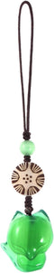 Cartoon Fox Phone Charm Key Chain Cell Phone Strap, Green Pendant for Car, Purse, and Hanging Decor