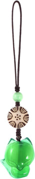 Cartoon Fox Phone Charm Key Chain Cell Phone Strap, Green Pendant for Car, Purse, and Hanging Decor