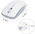 MCSaite 2.4G Slim Wireless Mouse with Nano Receiver (White)