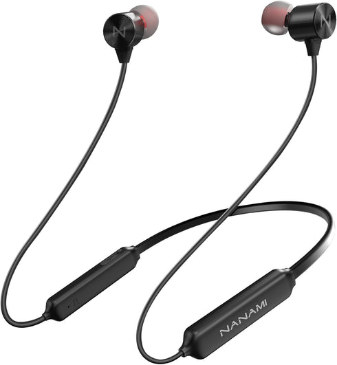 NANAMI Earbuds, Update Bluetooth Wireless Headphones, IPX7 Waterproof, in-Ear with Mic, Magnetic Neckband, HiFi Stereo