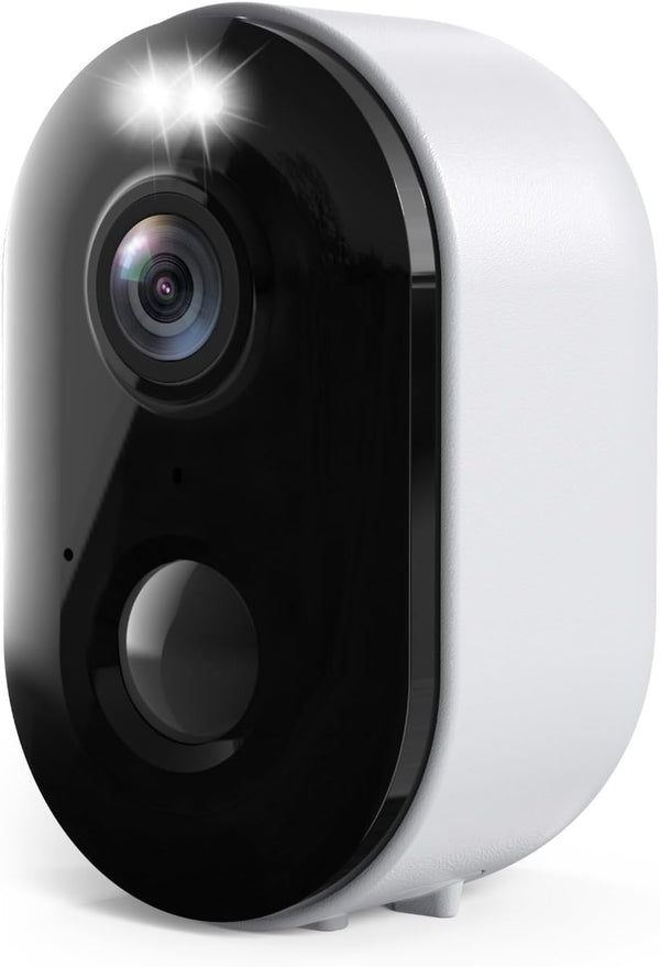 Wireless Outdoor Security Cameras, Battery Powered 2K Color Night Vision, AI Motion Detection, 2-Way Talk