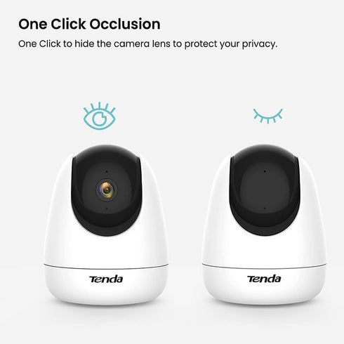 Tenda CP6 2K Indoor Wireless Pan Tilt Cameras for Home Security, Baby Monitor, Pet Camera with 2-Way Audio