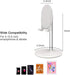 Bright Stone Adjustable Phone Stand for Desk, Compatible with 4"-12.9" Phones/Tablet/iPhone/iPad/Switch (White)