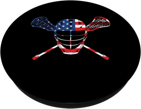 American Flag Sports Design PopSockets Swappable PopGrip for Players Team Lacrosse