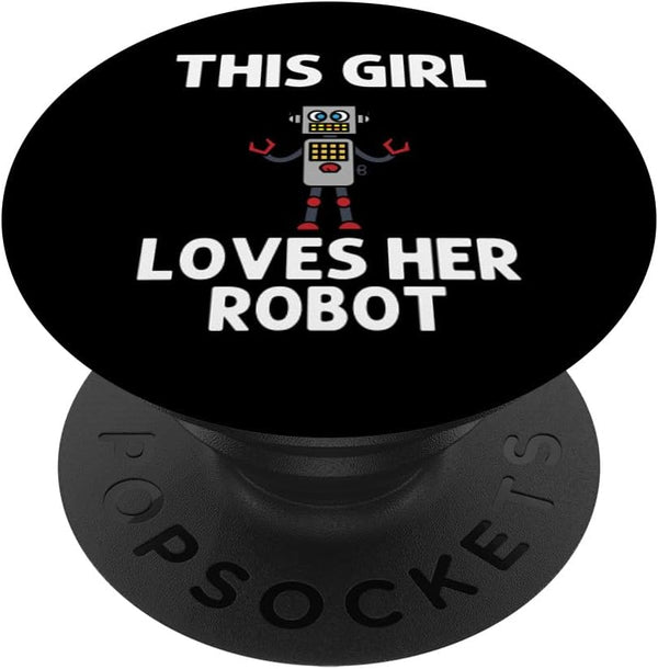 Cool Robot Art For Girls Kid Robotics Robots Engineer Coding PopSockets Standard PopGrip