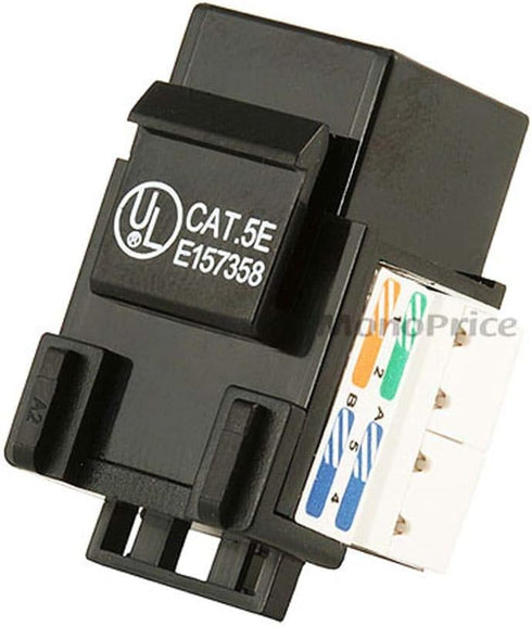Monoprice Cat5E Punch Down Keystone Jack, Black (105370)