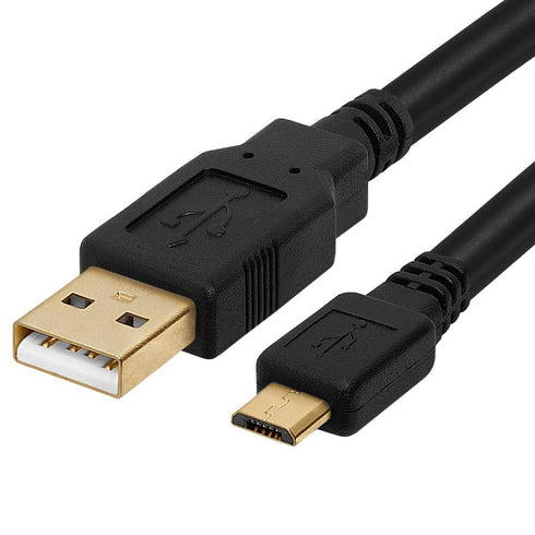 Cmple - Micro USB Cable, 6ft Male to Male, Charging & Data Sync for Android, Black