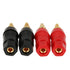 4 Pcs Banana Socket Test Probe Adapter for Audio Speaker Terminal Binding Post, Black and Red for 4mm Banana Plugs