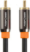 FosPower Digital Audio Coaxial Cable, 24K Gold Plated Connectors, 3ft, RCA Male to RCA Male