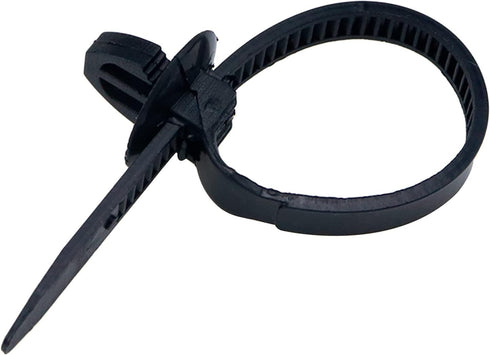 Umbrella Wing Nylon Push Mount Zip Ties, 50Pcs Heavy Duty Black Wire Zips Tie Mounts for Engine Bay